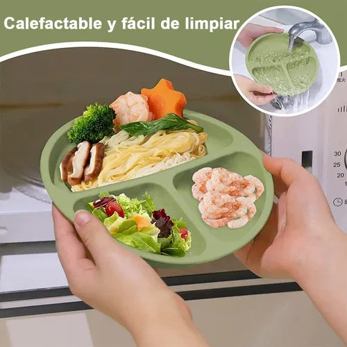 Kit de platos de silicón para bebés